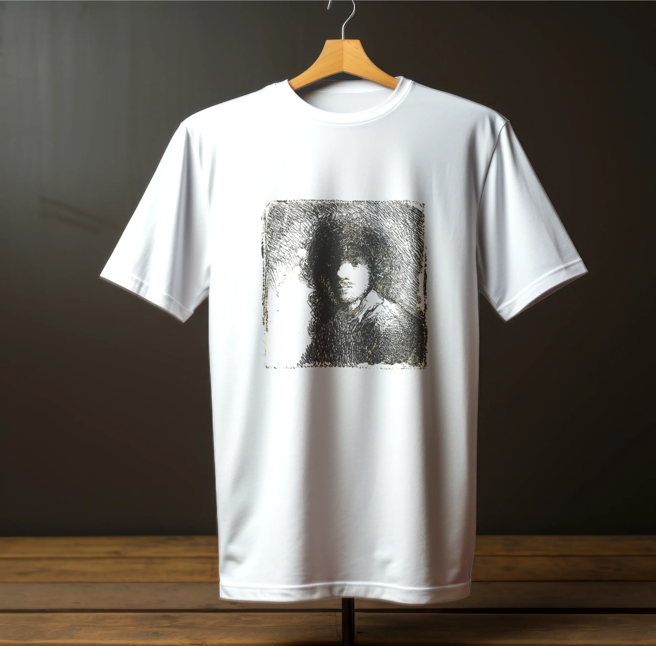 artystyczna koszulka z nadrukiem Rembrandt Autoportret