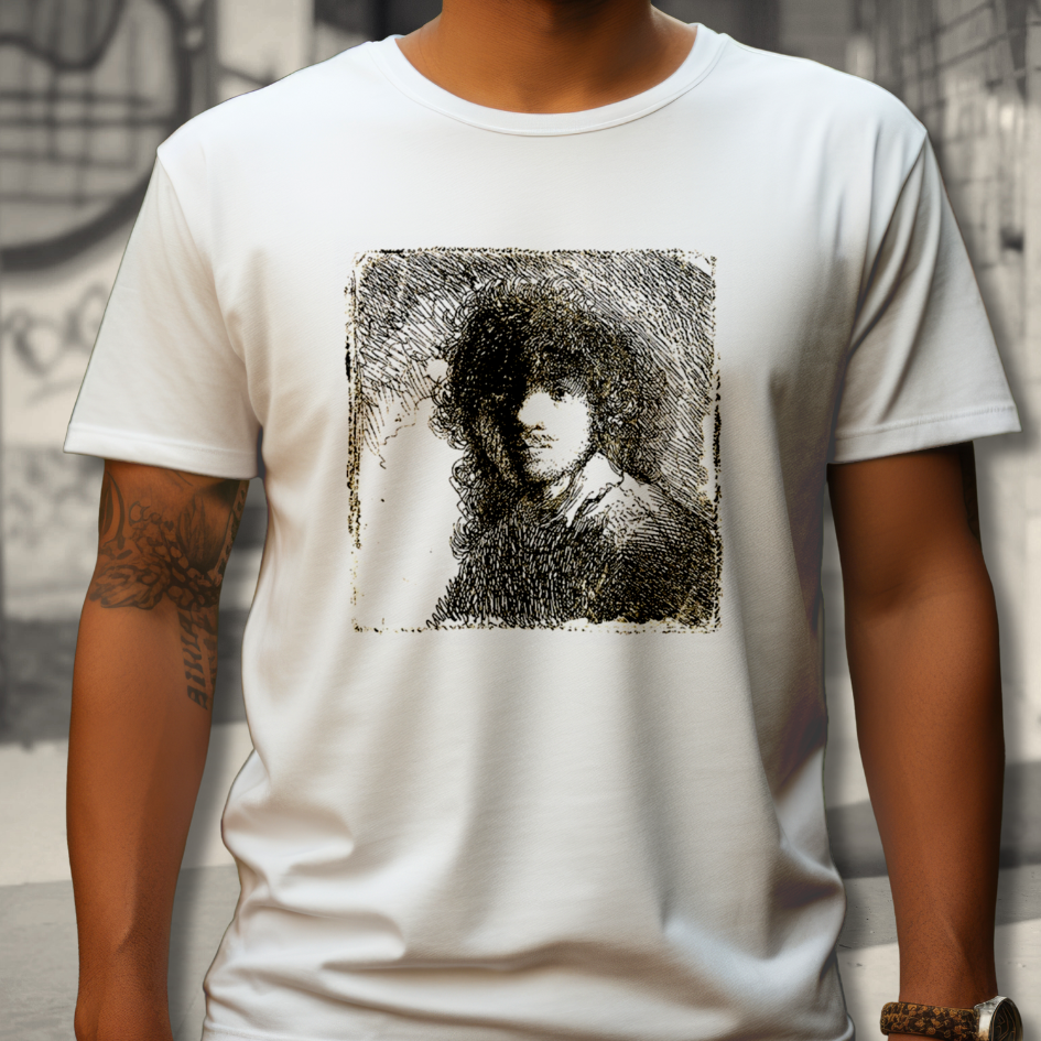 artystyczna koszulka z nadrukiem Rembrandt Autoportret