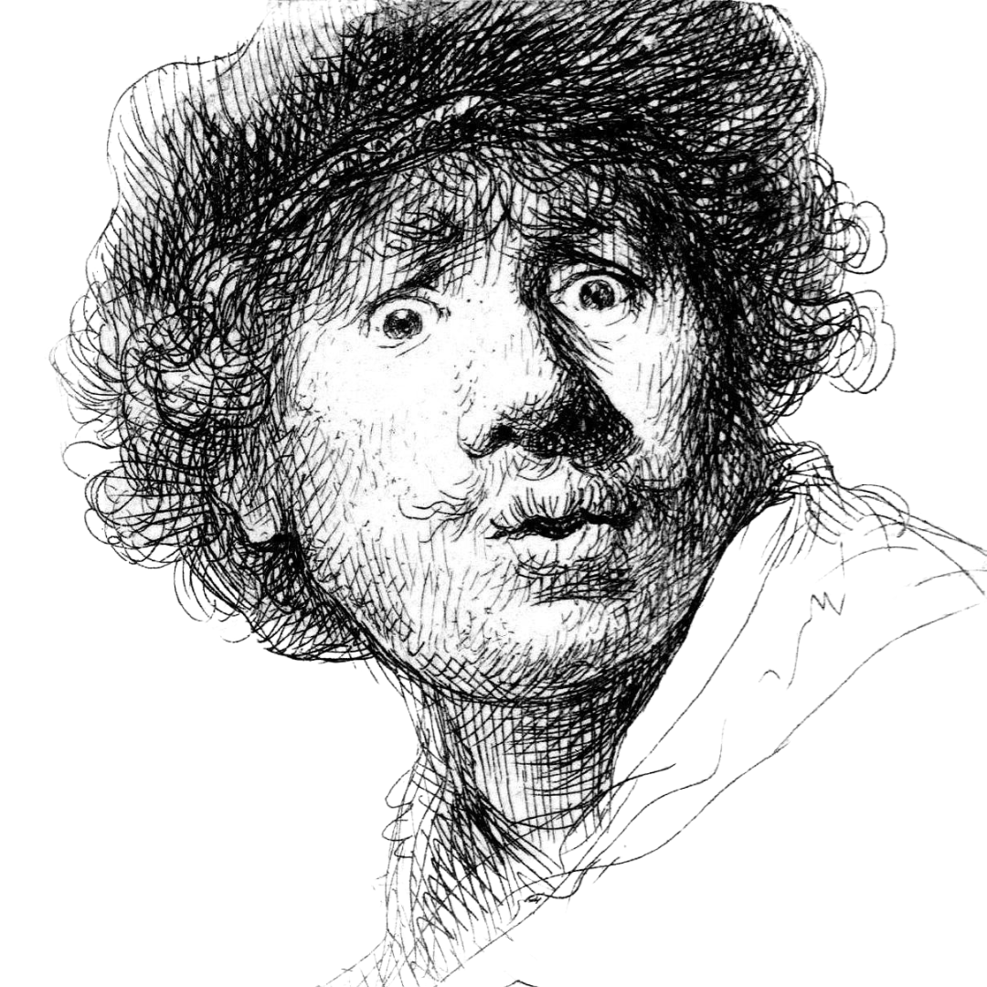 nadruk na koszulkę - Rembrandt Autoportret Zdziwienie